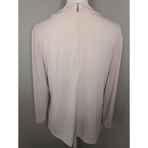 Karl Lagerfeld Paris coquette feminine pink bow blouse XL - Picture 4 of 10